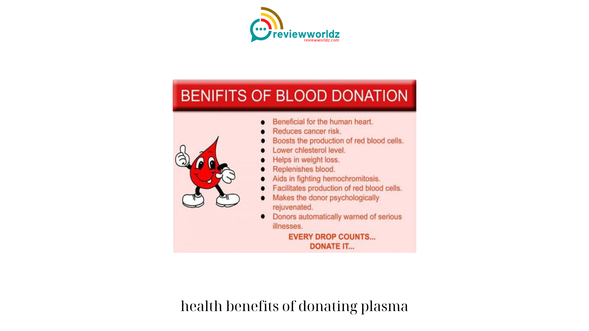 health benefits of donating plasma